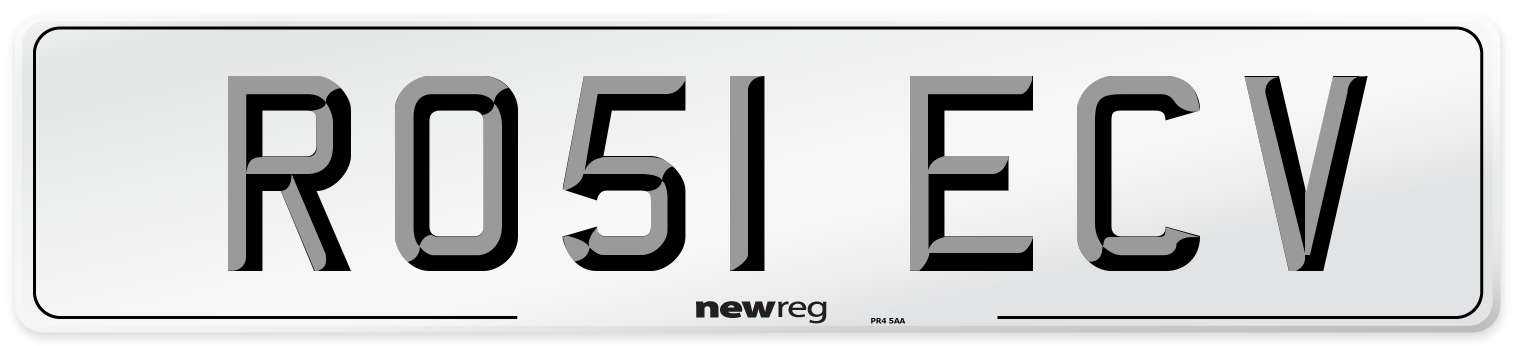 RO51 ECV Number Plate from New Reg